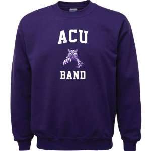 Abilene Christian Wildcats Purple Band Arch Crewneck Sweatshirt 
