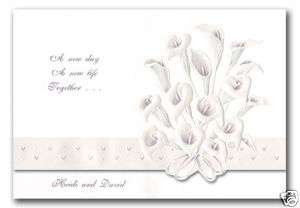 Pearlized Calla Lilies Wedding Invitation  