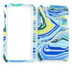  Apple iPod Touch 4 (iTouch) Blue / Green Zebra Print Snap 