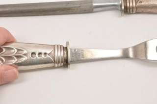 Antique Sterling Silver Handled Carving Set by Flint USA  