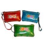 Leather Wristlet Coin Purse/Cards Holder,3 Differ Color  