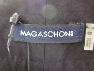 NWT MAGASCHONI Black Cotton Cargo Pants Slacks Sz 6  