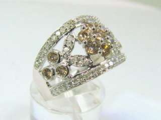 14K White Gold Champagne 0.5ctw Diamond Ring Size 6  