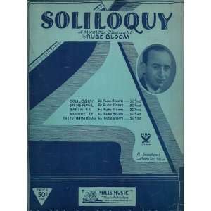   Soliloquy A Musical Thought (Rube Bloom on Cover) Rube Bloom Books