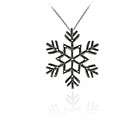 Sunstone Sterling Silver Crystal Snowflake Necklace  
