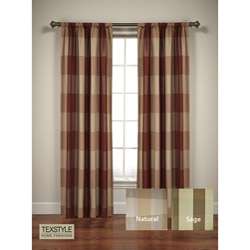 TexStyle 63 inch Mitchell Plaid Curtain Panel Pair  