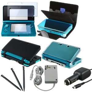  For Ninterndo 3DS Accessories Stylus+Case+Charger+Film 