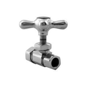  Westbrass Straight Stop, 5/8 OD Inlet Cross Handle D1101X 