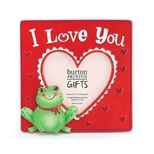  SIR HOPS A LOT FROG PICTURE FRAME I Love You hearts 