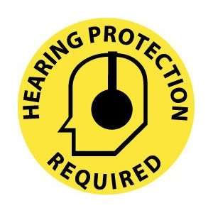    NMC 17 Ps Vinyl Blk/ylw Hearing Protctn Flr Sign