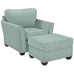 Logan Seafoam Cotton Fabric Arm Chair  