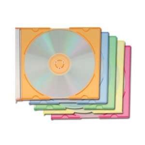  CD Cases Slimline Case in different colors for 1 Disc   10 
