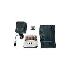   accessory kit, 32MB SD card, 4 nimh batteries/charger
