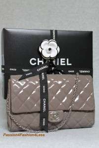   Patent Grey Clutch Flap Bag New 2011A Soho Chanel Store  