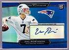 2010 PLATINUM AUTOGRAPH RC ZAC ROBINSON 1099 PATRIOTS  