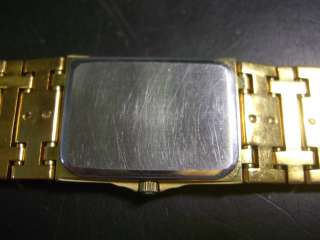 Vintage Mens Longines QWR Gold Plated Watch w/ Diamonds  