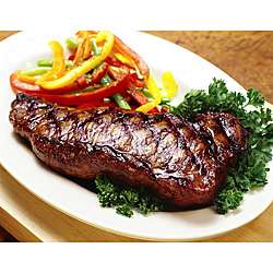 USDA Choice Beef Loin Shell Steaks NY Strip Bone (Pack of 8 