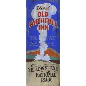  Customizable Old Faithful Inn Vintage Style Wooden Sign 