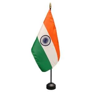  India Flag 8X12 Inch Mounted E Gloss Patio, Lawn & Garden