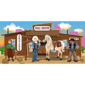  Wild West Wall Mural