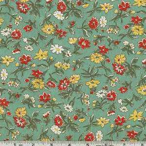   Treats Floral Surprise Aloe Fabric By The Yard Arts, Crafts & Sewing