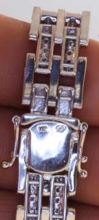   mens diamond bracelet 8 1.10ct tw gents estate vintage antique  