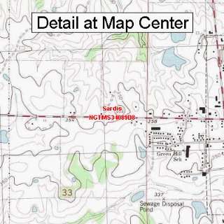  USGS Topographic Quadrangle Map   Sardis, Mississippi 
