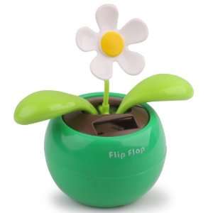  Solar Flip Flap Pot with Swaying Flower (Green) Patio 