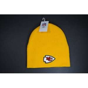  Kansas City Chiefs Yellow Knit Beanie Cap Winter Hat 