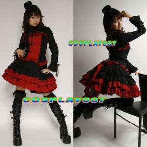 Gothic lolita black+red made costume ~outfits cosplay  