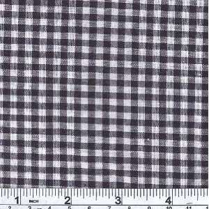  1/8 Gingham Shirting Black/White Fabric By The Yard 