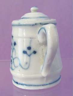 Antique Miniature Child Doll Size Blue Onion Style Porcelain Germany 