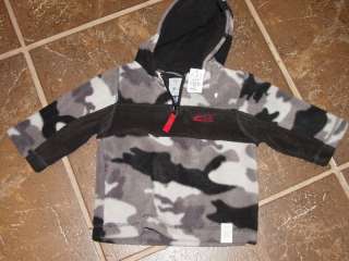 NWT TCP Fleece Pullover Camo Jacket size 6 9 months  
