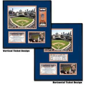 My Ticket TFRBBDETP MLB Comerica Park Ballpark Ticket Frame   Detroit 
