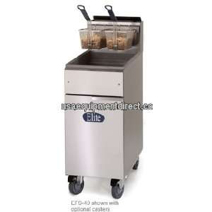  40 LB GAS Deep Fryer w Stainless Frypot Elite by Imperial 