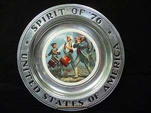 Wilton Pewter Spirit of 76 Revolutionary War Plate  
