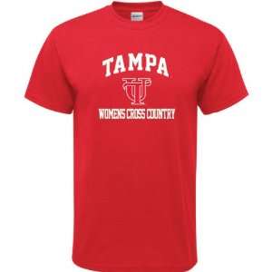  Tampa Spartans Red Womens Cross Country Arch T Shirt 