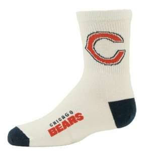 Chicago Bears Youth White Navy Blue Quarter Length Socks 