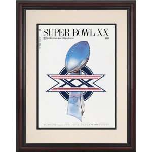   Super Bowl XX Program Print  Details 1986, Bears vs Patriots Sports