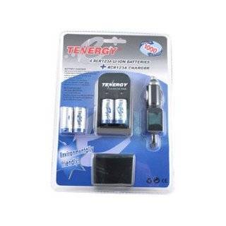 Card Tenergy 4 Pcs RCR123A 3.0V 900mAh Rechargeable Li Ion Protected 