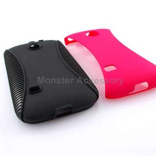 Pink Dual Flex Hard Case Gel Cover For Huawei Ascend 2 Prism T Mobile 