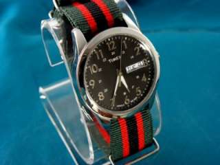 VINTAGE LOOK MENS 24 HR DIAL WATCH WITH MILITARY STRAP  