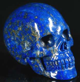 Lapis Lazuli Carved Crystal Skull, Realistic, Crystal Healing  