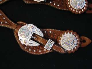 WESTERN CRYSTAL SPUR STRAPS SHOW USA MADE  