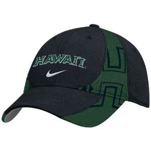 Nike Hawaii Warriors Black 3 D Flex Fit Hat  Sports 