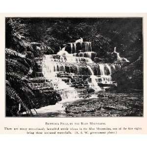1926 Halftone Print Brittania Falls Blue Mountain Australia Waterfall 
