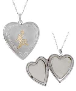 Sterling Silver I Love You Engraved Heart Locket  