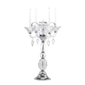 Clear Glass Table Candelabra Dimensions H29 W15 