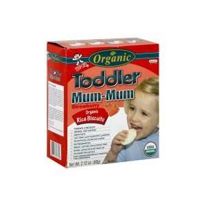  Hot Kid Toddler Mum Mum Rice Biscuits, Organic, Strawberry 