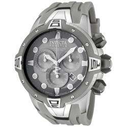 Invicta Mens Reserve Grey Rubber & Stainless Steel Chrono Watch 